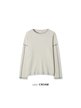 セプピグメントワッフレッドロングスリーブ (4color)
