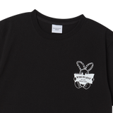 25SS ニュースペーパーラビットショートスリーブTシャツ ブラック