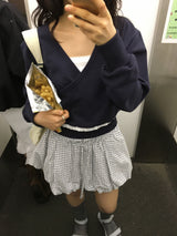 【即日発送】パンプキンチェックミニスカート