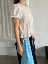 pintuck wide track pants 