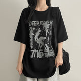 イヴプリントニットショートスリーブTシャツ