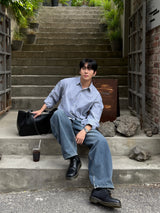 DB balloon wide denim pants