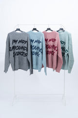 I'm Not Hairy Lettering Knit