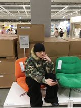 No.1507 camo&fur reversible bomber JK