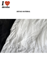 twill lace frill long skirt