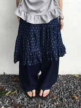 Lily Dot Unbalanced Denim Skirt (2c)