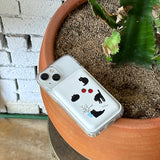 magsafe case mew cat white leather card wallet set
