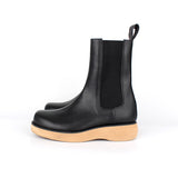 DAVID STONE HIGH-SOLE CHELSEA BOOTS (CAMEL)