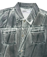 STAINED D.L DENIM TRUCKER JACKET - STAINED WHITE
