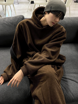 Corduroy Thick Napping Hood Set-up 3 Colors