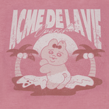 25SS ビーチオパンチュウサギピグメント半袖Tシャツ ピンク