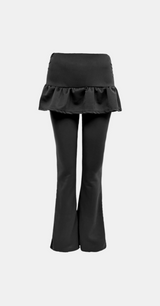 Shirring Frill Layered Pants