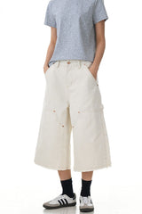 Studded Canvas Cargo Jorts
