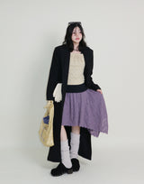 Stutch Solid Wool Long Coat (Lining Fleece-lined)