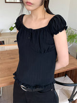 TEXTURE PUFF BLOUSE (3C)
