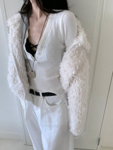 Secret Slim Fit Button Rib Knit & Lace Bra 2pcs
