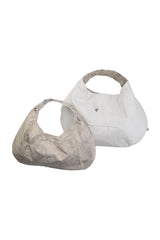 EYELET LEATHER BAG - LARGE (WHITE)