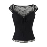 Deni Lace Ribbon Top