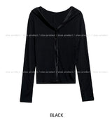 Baby Satin Color Matching Hood Cardigan