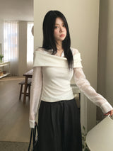 Contour belted wide slacks