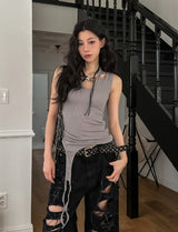 Ronnie ストラップツーウェイホルターノースリーブ