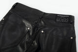 カーブドジッパーレザーパンツ (FOR UNISEX)