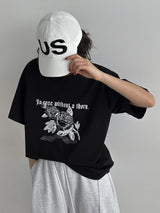 3 TAP ローズシルケット半袖Tシャツ (2color)