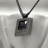 frame stone II necklace_IOLITE
