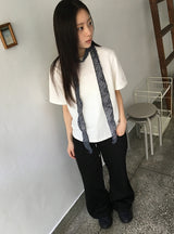 フィリーズリベットシボリバンディングブーツカットパンツ
