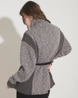 PANEL TURTLENECK PULLOVER [GRAY]