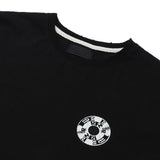 EEERRR レコードアートワークダメージウォッシングTシャツ (ブラック)