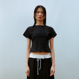 ホースクロップTシャツ(ブラック)