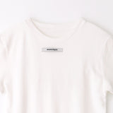 スリムレーベルハーフTシャツ アイボリー