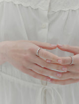 26SS★ [Premium Plating] Essence AB(W) Heart Bubble Ring