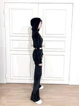1072. Velvet shirring sk-pt (3color)