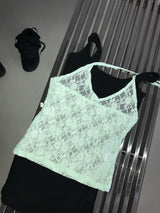 daisy lace sleeveless(2 color) 