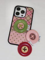 【TPUケース】 Vintage Patch Case_Pink Olive