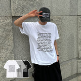 English lettering short sleeve t-shirt