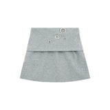 Eyelet 2 - Way Wrap Skirt - Gray