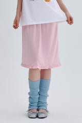 Overlace Layered Skirt [Pink]