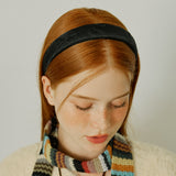 Jacquard Ribbon Volume Hairband _ Black
