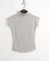 Homyoon キャップスリーブ ハーフポーラークロップタンクトップ Tシャツ