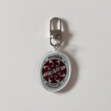 MOBN Acrylic Keyring (PaleAqua/Burgundy)