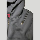 ANTIQUE ZIPPER CROP HOODIE