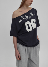 [MADE] Freepi Boatneck Printed Short Sleeve T-shirt