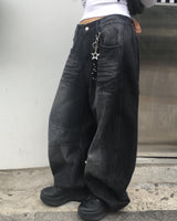 Barrel denim pants