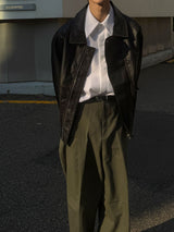 ASCLO Raven Washing Leather Jacket (2color)