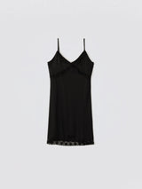 Silky Lace Bustier Dress_Black