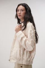Jacquard blouson (Ivory)