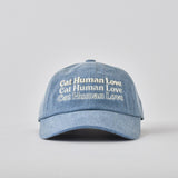 CAT HUMAN LOVE THREE LINE PIGMENT BALL CAP/ BLUE